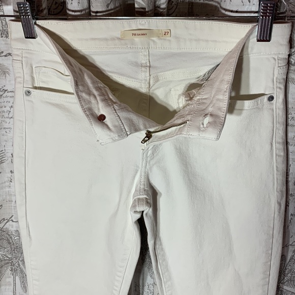 LEVI’S ❤️ White ❤️ Skinny ❤️ Jeans ❤️ Size 27 ❤️ ❤️ ❤️ - Picture 4 of 7